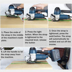 Electric Welding Strapping Machine, 2X4000mAh Rechargeable Battery Powered Welding Strapping Machine for 13-19mm Width PP/PET Strapping Straps(