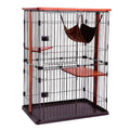 Cat Cage - 3-Tier Cat Condo Indoor Cat Playpen Kitten Ferret Chinchilla Cage for Kitten Guinea Pig Ideal for 1-4 Cat 1x Hammock (28.0 x 22.4 x 34.3 inches (71 x 57 x 87 cm)