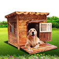 with Roof Wooden Wooden Dog Kennel, for Small, Medium, Large Dogs Indoor Outdoor, Dog Kennel for Playing and Resting, Ventilate & Easy Clean,A-XXXL
