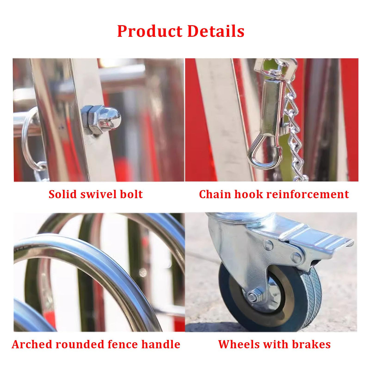 Portable Folding Traffic Barrier 33ft Expandable Water-Filled Safety Fence Red Plastic Road Safety Barricade for Road Protection, Red-1.1 * 9 Meters