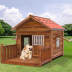 Dog Kennel, Wooden Luxury Dog House, Extra Strong Dog Cage, for Playing and Resting, for Small Medium Large Dogs Indoor Outdoor,A-XXL