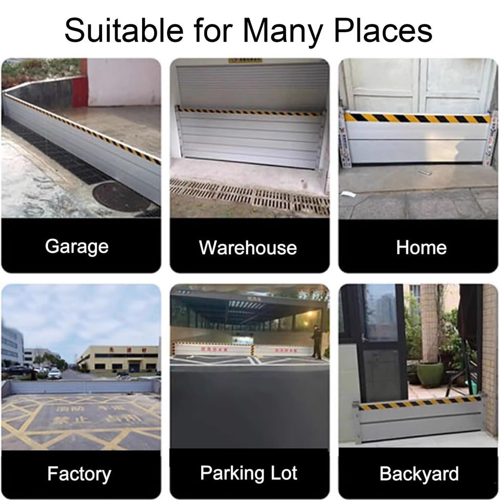 Aluminum Flood Barriers/Gates for Home Doors, Reusable Flood Prevention Barrier Water Stopper Shield for Outside/Indoor/Garage Door/Basement Entrance/Patio/Gates Subways(H 4ft/120cm,L 350cm(11.5ft))