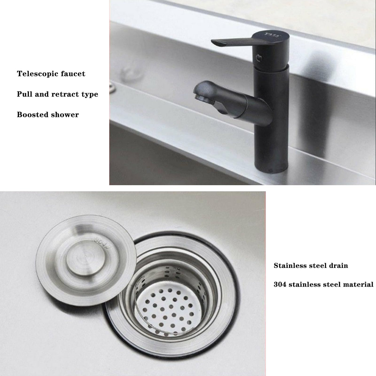 Dog Washing Station - Stainless Steel Pet Bath Tub for Dogs and Cats, Grooming Shower Sink with Left Door and Multifunctional Stool for Easy Pet Washing