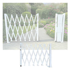Expandable Metal Safe Gate with Wheels, Adjustable le Ga BER, Foldable Road Closure Fence (39.4 x 98.4 inches), Easy Installat, Flexible Design for Home & Pets