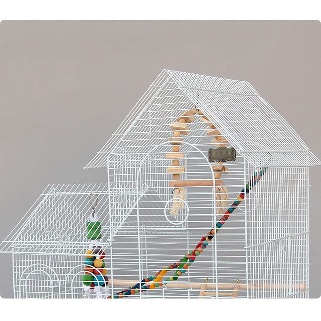 Bird Cages Double Roof Parrot Cage Group Bird Cage Parrot Bird Cage Large, with Feeder Pet Toys, Suitable for Finches and Pigeons Small Parrot Aviary Bird Carr,