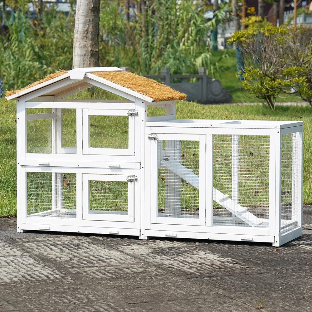 Rabbit Hutch Ultimate Outdoor Pet Rabbit Cage Stylish Home Villa Cozy Nest for Happy Bunnies