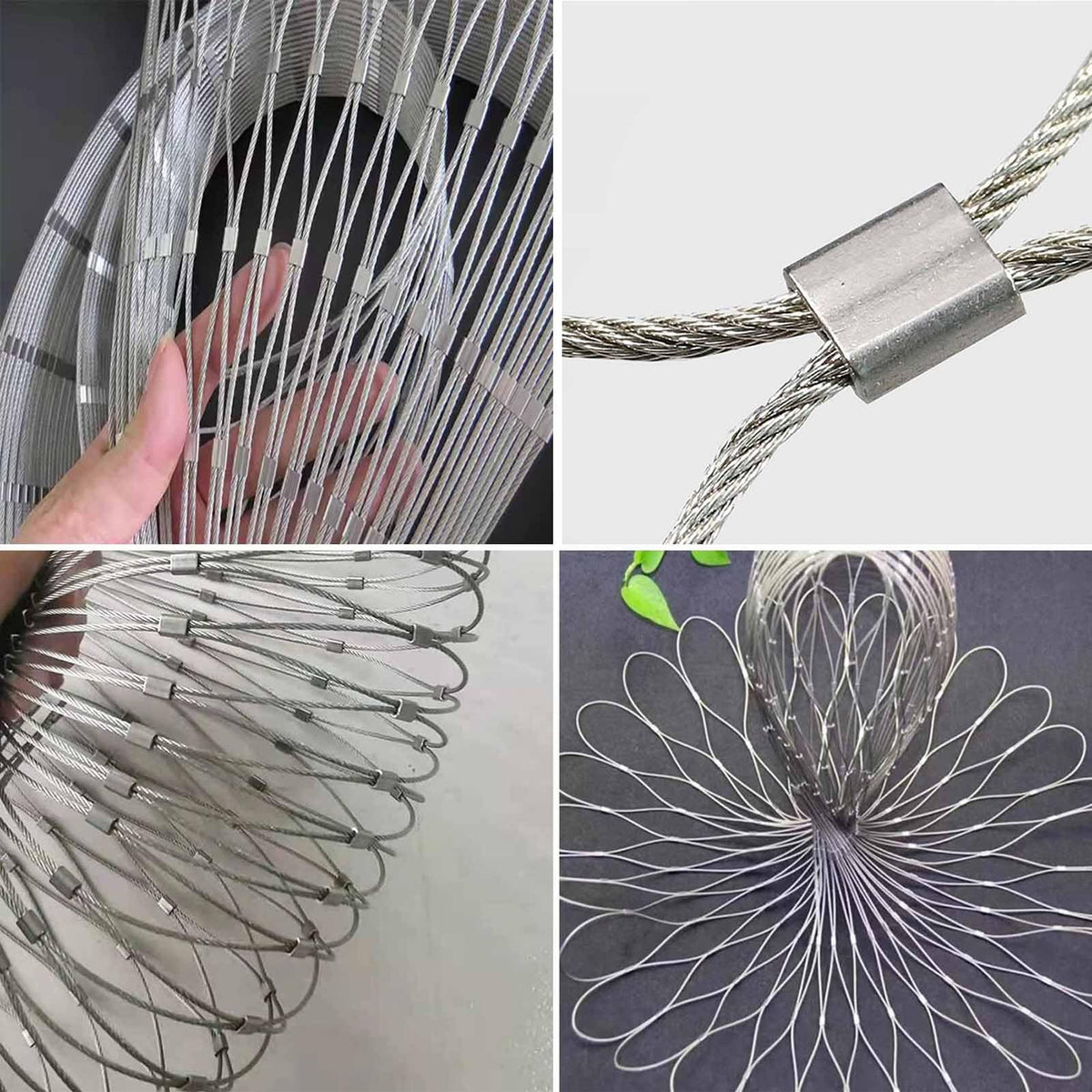 Stainless Steel Rope Net 6cm Mesh Safety Fence - Durable Anti-Fall Barrier for Kids & Pets, Theft Protection for Balconies & Stairs, 2x6m Safety Solution
