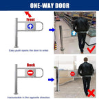 Safety Swing Gate - Spring-Loaded Metal Gate for Security Self-Closing Door for Warehouse and Shop 70x100cm