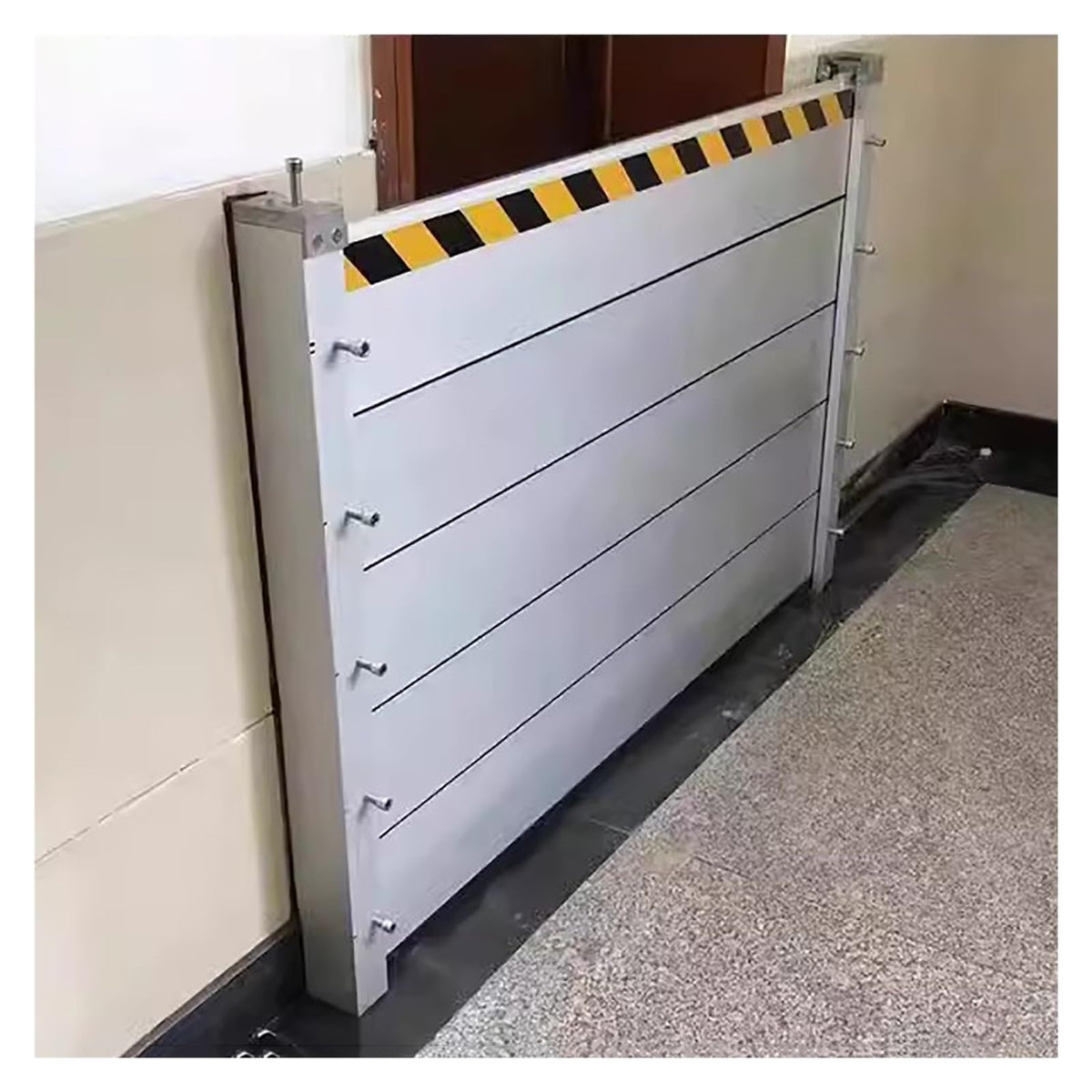 Reusable Aluminum Flood Barriers/Gates for Home Doors, 2 4 6 8 10ft Long Flood Prevention Barrier Water Stopper Shield for Outside/Indoor/Garage Door/Basement/Patio