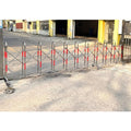 Adjustable Stainless Steel Expandable Safety Gate - Mobile Barrier for Parks, Garages & Hospitals - 1.3x4m Traffic Control Solution for Crowd Management