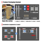 Swing Safety Gate,Automatic Closing Safety Swing Gate, 80×97 cm Silver Access Control for Supermarkets, Warehouses & Libraries, Durable 1-Way Security Solution for Entrances