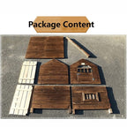 Dog House,Carbonized Wooden Outdoor with Door Window Pet Log Cabin Kennel,Weather Resistant Waterproof Home Pet Furniture,for Small Medium Large Animals (Size : X-Large) ()