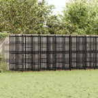 Large Outdoor Dog Kennel, Heavy Duty Powder-Coated Steel Pet Exercise Playpen for Backyard, Weatherproof Metal Dog Run with Secure Locking Gate, 302.4 x 75.6 x 78.7 Inches