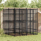 Large Outdoor Dog Kennel, Heavy Duty Powder-Coated Steel Pet Playpen for Backyard, Durable Enclosure for Dogs, Cats and Small Animals, 153.9 x 78.7 x 89.8 Inches