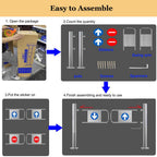 Stainless Steel 90° Swing Safe Gate 1 Way Access Door for Markets Lines & Scenic Bars 140x100cm BCA Entrance Solut