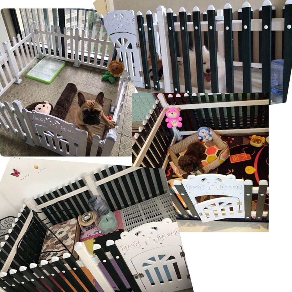 Pets Dog Crate Pet Fence Removable Small and Medium-Sized Dog Cage Dog Fence Pet Supplies 11.5m for Pet Animals Outdoor Indoor (Black)