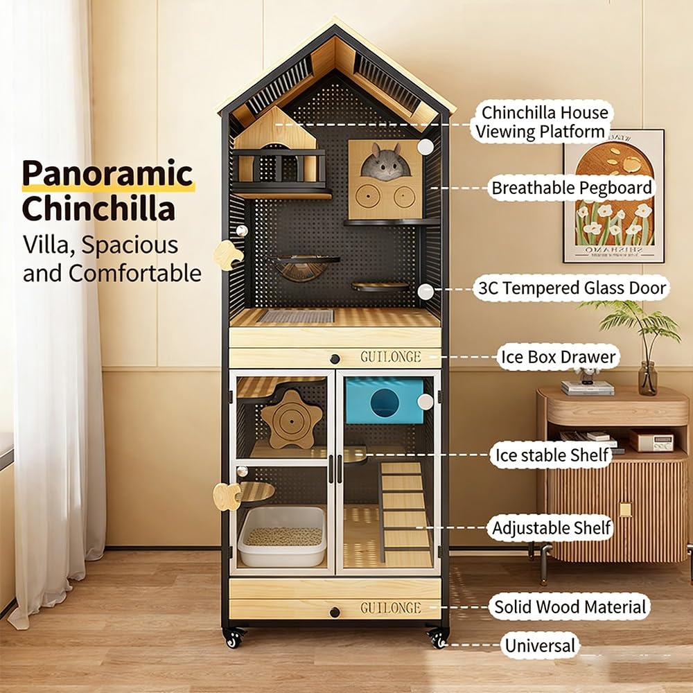 Luxury Pet House Panorama Cat Villa Luxury Cat House Spacious Indoor Cat Cage for Home Use
