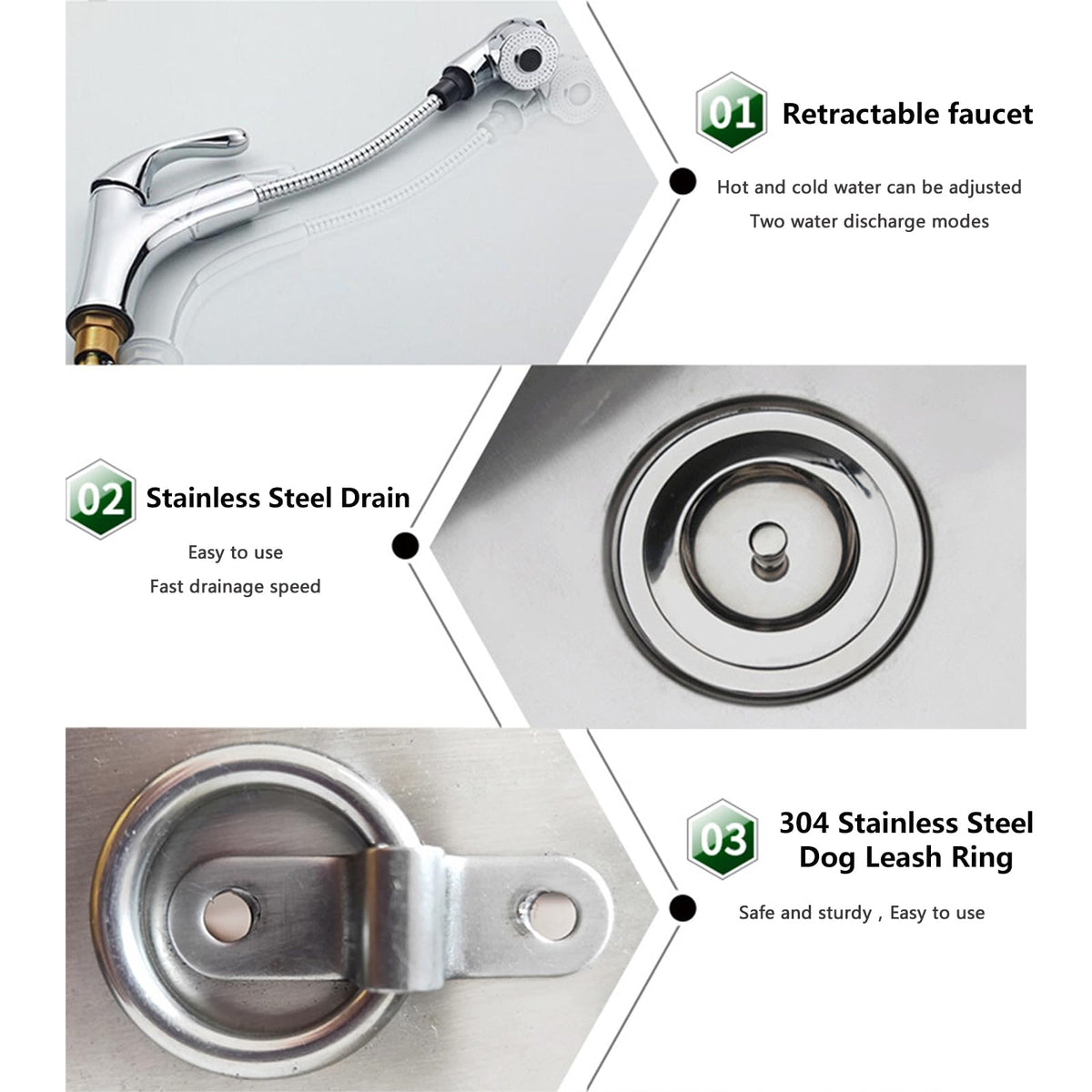 Stainless Steel Professional Pet Dog Grooming Bath TubLarge Dog Bathtub Dog Bathing Station for HomePet Washing Station Sink ShowerSmall Dog Washing StationSliding Door