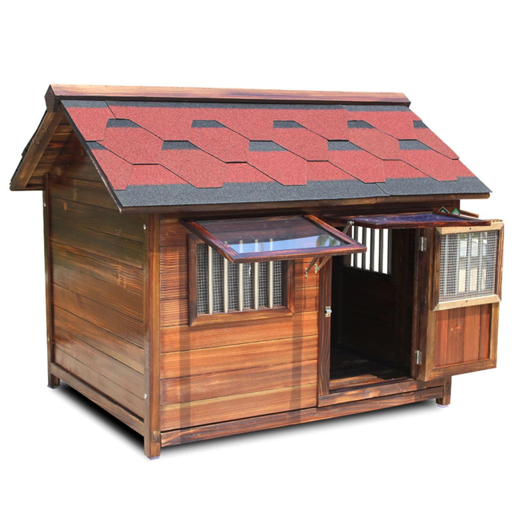 Dog Crate, Dog Cage Dog Crates Solid Wood Dog House Outdoor Rainproof Outdoor Pet Kennel Warm Large Dog Cage Winter Indoor Cage 6XL