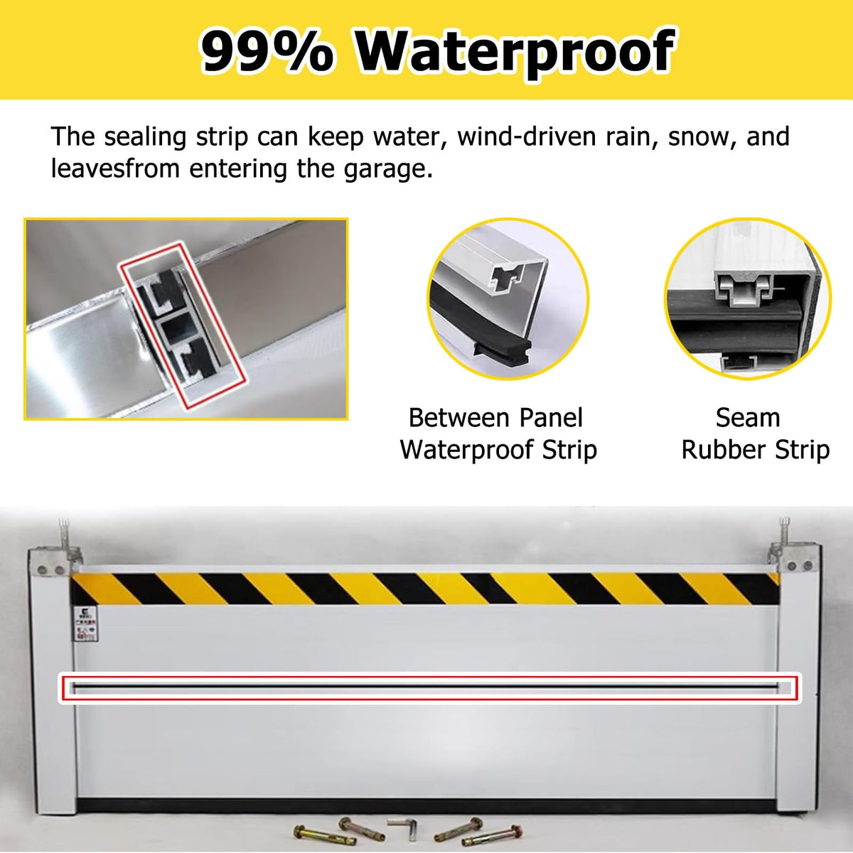 Aluminum Flood Barrier for Home with Pet, Reusable Flood Prevention Barriers Water Barrier Quick Install, Floods Barrier Shield, Anti-floods Wall Dams(L 11 7/10 ft)