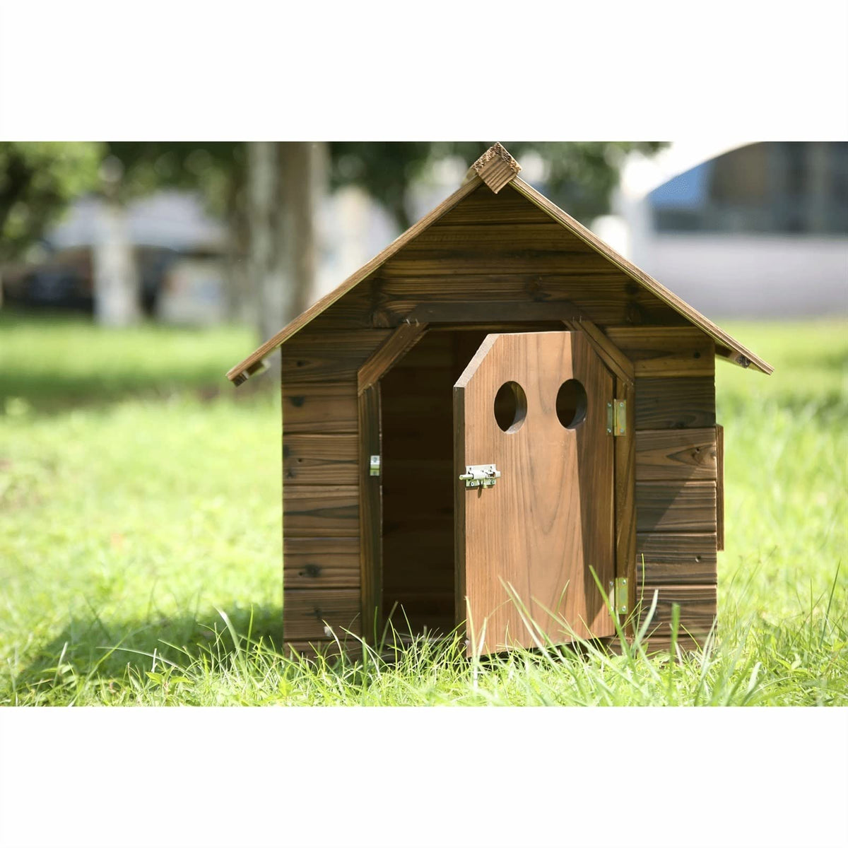 Dog House,Wooden Outdoor with Door Window Pet Log Cabin Kennel,Weather Resistant Waterproof with Door Flap Home Pet Furniture,for Small Medium Large Animals (Size : X-Large) ()