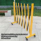 Expandable Folding Security Gate - Outdoor Retractable Scissor Door for Schools Portable Traffic Control Barrier with Wheels (31.5"x236.2") - Durable Easy to Use Connectable Design