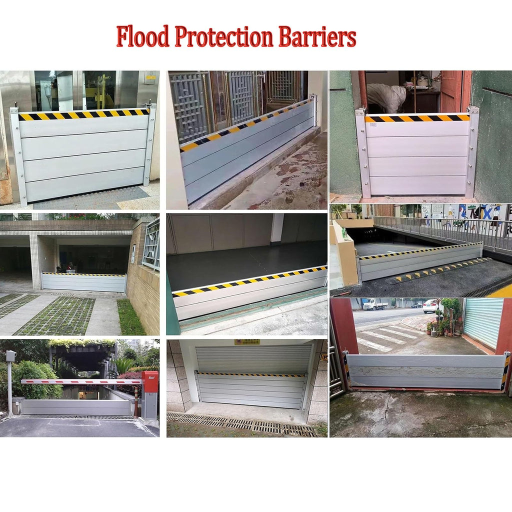 Reusable Metal Aluminum Flood Barriers/Gates for Home Doors, 2ft - 15.7ft Long Flood Prevention Barrier Water Stopper Shield,for Outside/Indoor/Garage Door/Basement/ (Color : L 460cm(15.1ft