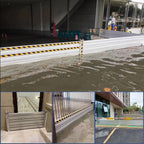 1.5ft-20.1ft L Doorway Removable Flood Defence Gates, Thickened Aluminum Flood Protection Barrier, Temporary & Long-Term Water Stopper Baffle for Garage Home(L-16.1ft/490.7cm/193")