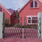 Mobile Folding Safety Gate - 71x138in Stainless Steel Accordion Barrier with Casters for Basements & Garages Portable Child & Pet Safety Gate Flexible Scissor Design