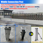 1.5ft-20.1ft L Doorway Removable Flood Defence Gates, Thickened Aluminum Flood Protection Barrier, Temporary & Long-Term Water Stopper Baffle for Garage Home(L-16.1ft/490.7cm/193")