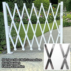 Expandable Metal Safe Gate with Wheels, Adjustable le Ga BER, Foldable Road Closure Fence (39.4 x 98.4 inches), Easy Installat, Flexible Design for Home & Pets