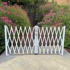 Expandable Metal Safe Gate with Wheels, Adjustable le Ga BER, Foldable Road Closure Fence (39.4 x 98.4 inches), Easy Installat, Flexible Design for Home & Pets