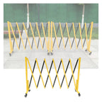 Expandable Folding Securi Gate - Outdoor Retractable Scissor Door Connectable BER for Schools Portable Traffic Control Gate with Wheels (31.5"x236.2")