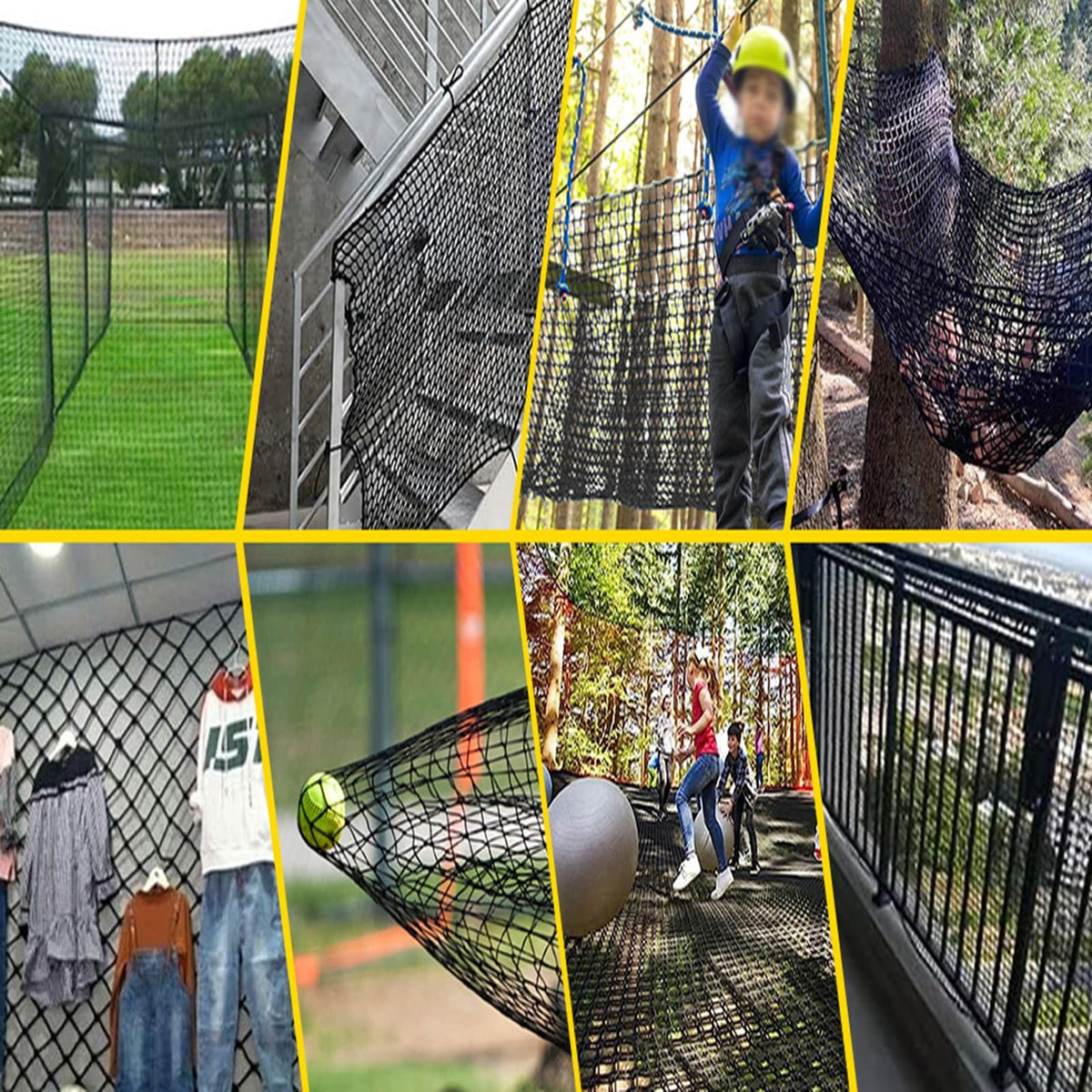 Outdoor Climbing Safety Net 3cm Mesh Rope for Stair Railings & Terrace Fences Weatherproof Child & Pet Secure Guard (7x9m) Perfect for Safe Play Areas