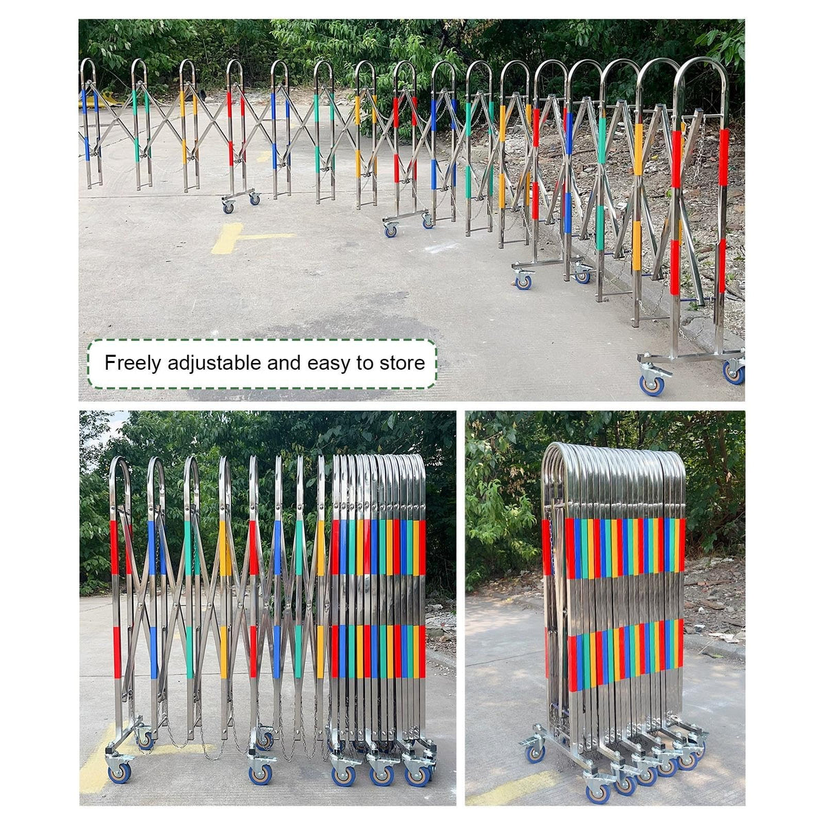 Outdoor Retractable Traffic Fence, Portable Safety Barrier Gate