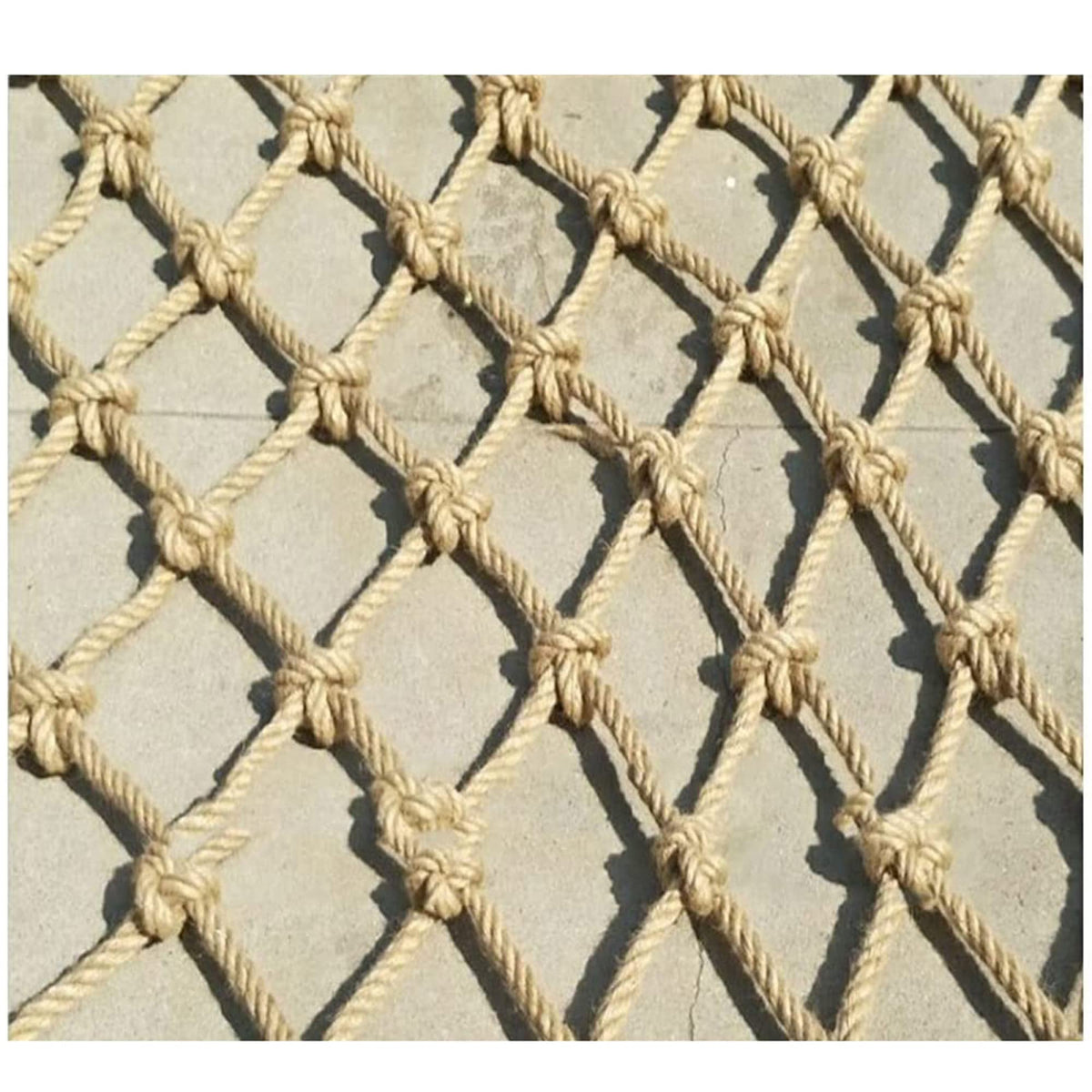 Kids Safety Net - Jute Rope Climbing Net with 15cm Mesh, Fall Protection for Outdoor Play, Ideal for Children and Pets, Durable and Secure Climbing Solution