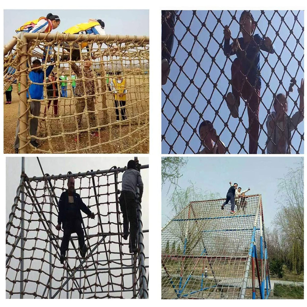 Kids Safety Net - Jute Rope Climbing Net with 15cm Mesh, Fall Protection for Outdoor Play, Ideal for Children and Pets, Durable and Secure Climbing Solution
