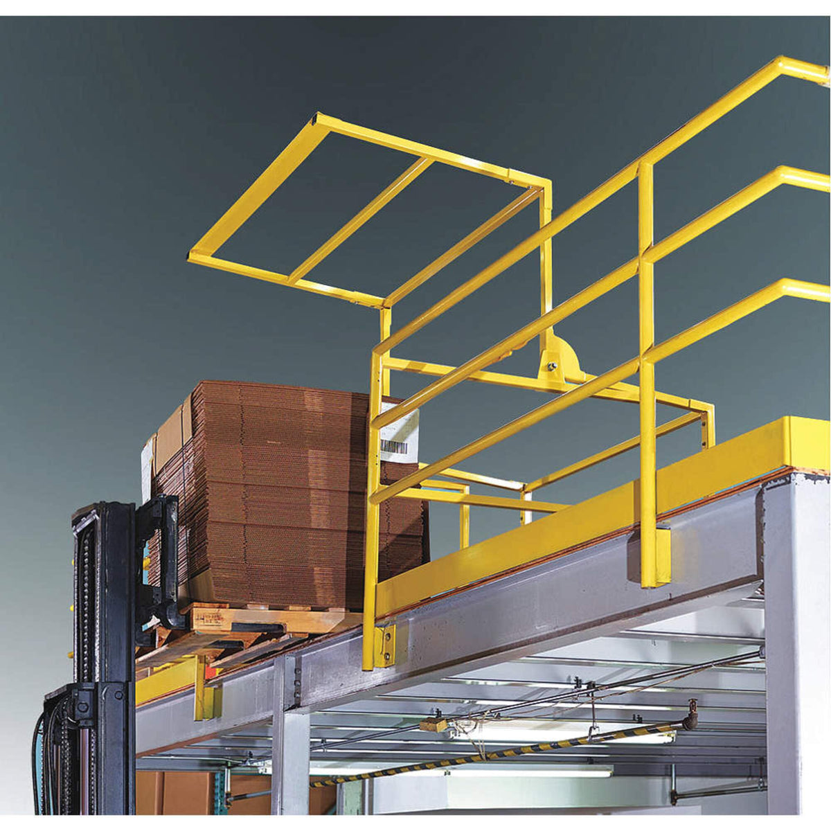 MZ14-64 - MZ Series Mezzanine-Pivot Safety Gate, Fits Clear Opening 64W x 42H, Galvanized